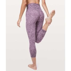 Lululemon Align Crop *21" Arabesque Antoinette Smoky Quartz sz 6